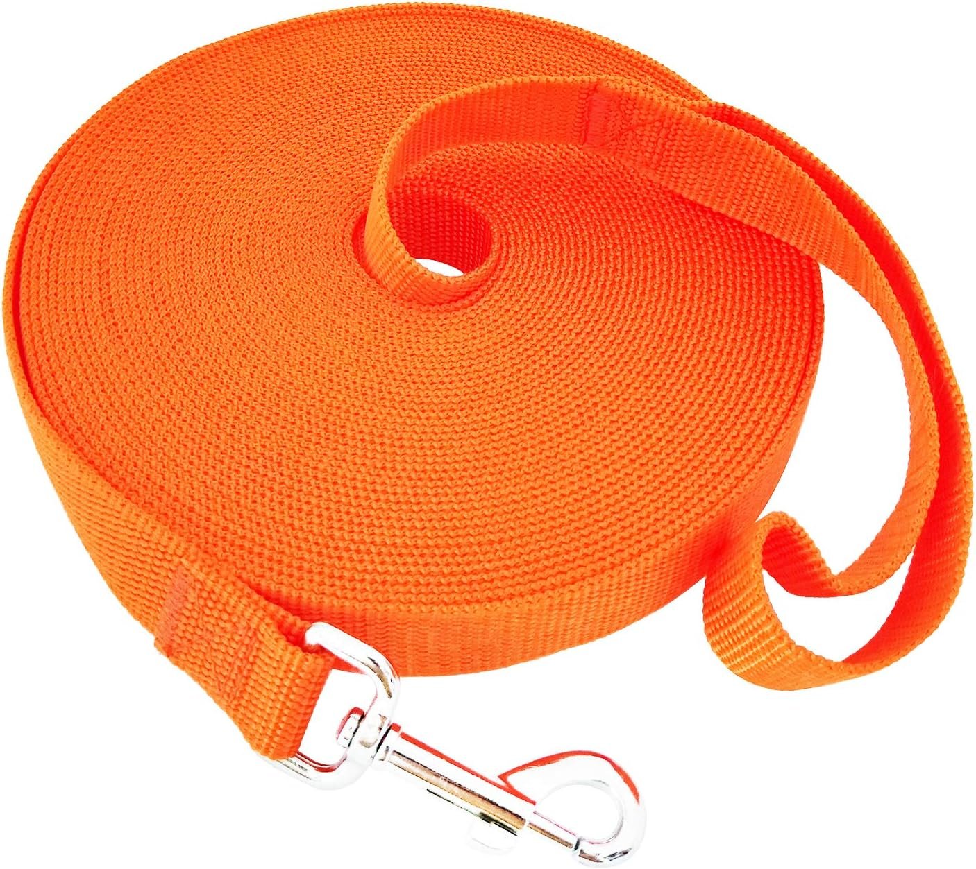 SALO Nylon Training Dog Leash for Small Medium Large Dogs, 3/4 Inch Wide, 20ft 30ft 40ft 50ft Long Leash Dog/Puppy Lead for Obedience Recall Training, Camping, or Backyard