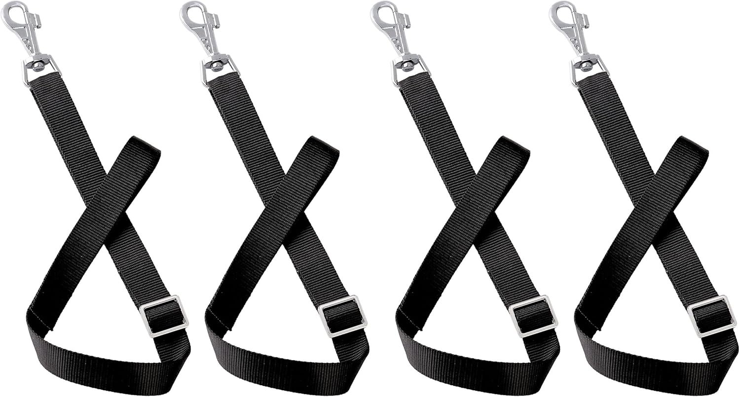 4Pcs Horse Bucket Strap Hangers Adjustable Nylon Bucket Strap Horse Accessories suppliers Hanging Strap for Hay Nets Water Buckets Horse Outdoor Feeders,Adjustable 23 to 30 inches,Black