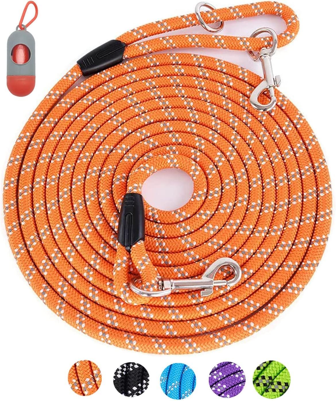 Long Dog Leash for Training 10FT/16FT/20FT/30FT/50FT/100FT, Reflective Tie Out, Heavy Duty Dog Lead for Large, Medium & Small Dogs – Outside Walking, Playing, Camping, Yard