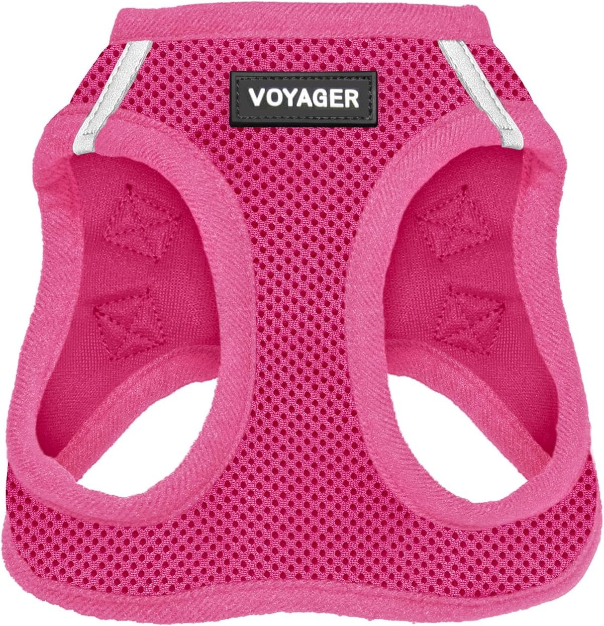 Best Pet Supplies Voyager Step-in Air Harness – All Weather Mesh, Reflective, No Pull Harness for Dogs, Cats – Secure with Hook & Loop Fastener, Buckle, Double D-Rings – Fuchsia, M